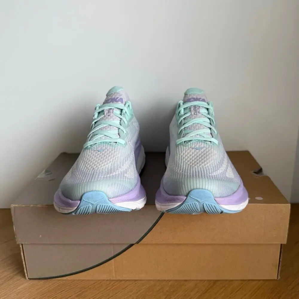 HOKA ONE ONE Clifton 9 ‘Sunlit Ocean/Lilac Mist Kids Sneakers- SZ 7 Y- 8.5 W